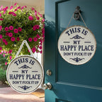 📢📢LAST DAY SALE 50% OFF✨Happy Place – Vintage Statement Metal Sign