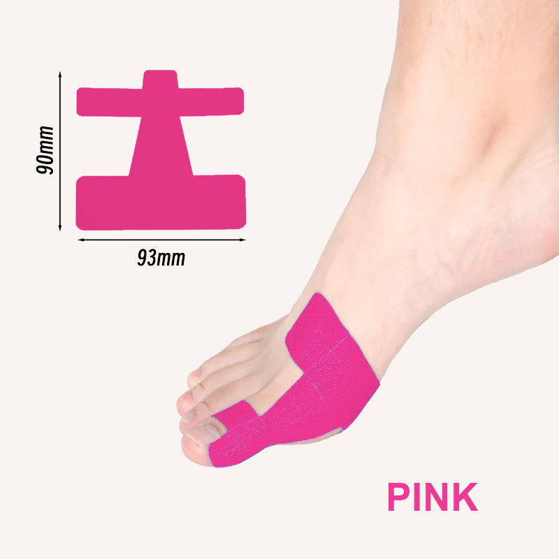 Pre-cut kinesiology tape for bunion correction