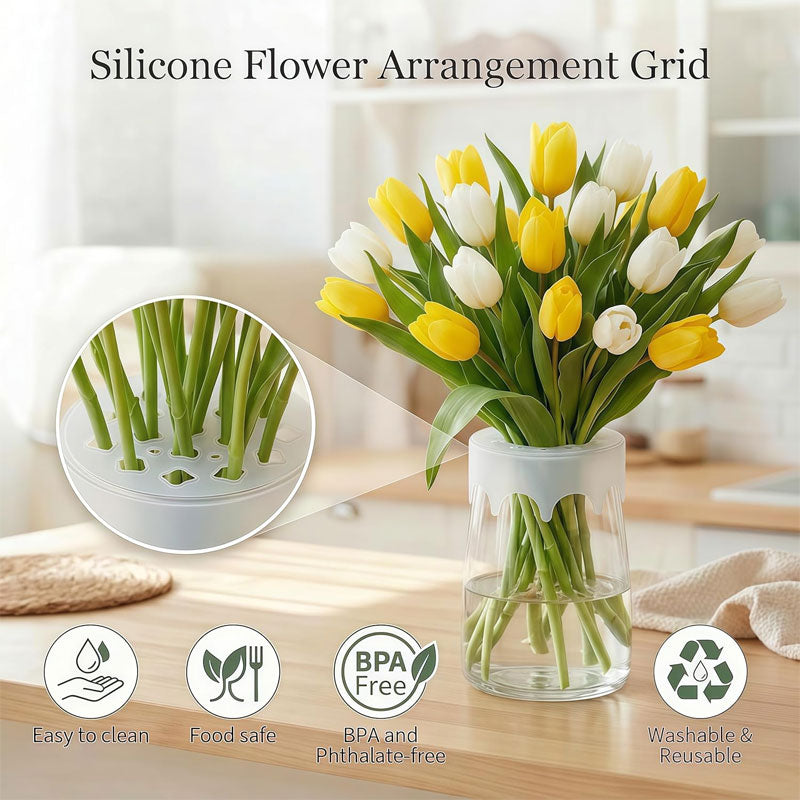 Suporte de silicone para buquê de flores