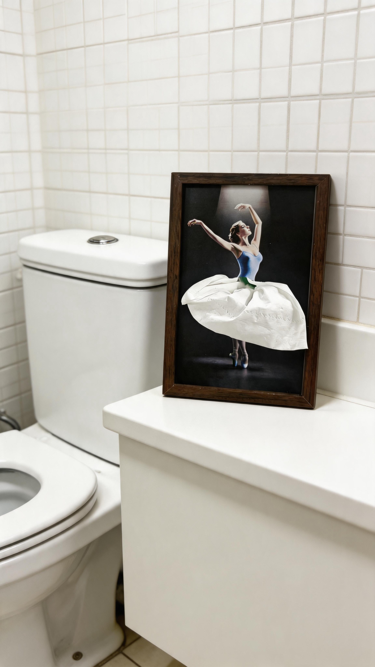 50% de desconto – Tigela de papel em madeira maciça de nogueira com motivo de bailarina / Porta-guardanapos em madeira natural