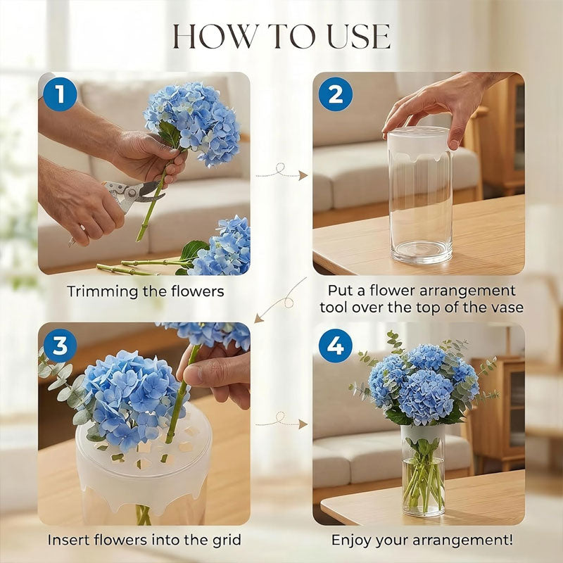 Suporte de silicone para buquê de flores