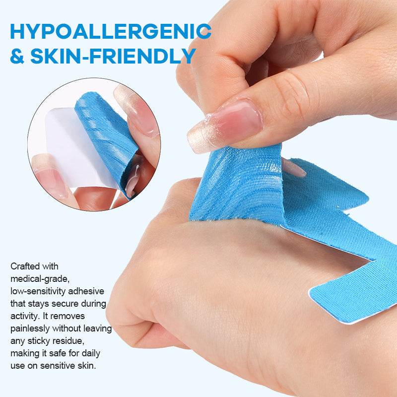 Pre-cut kinesiology tape for bunion correction