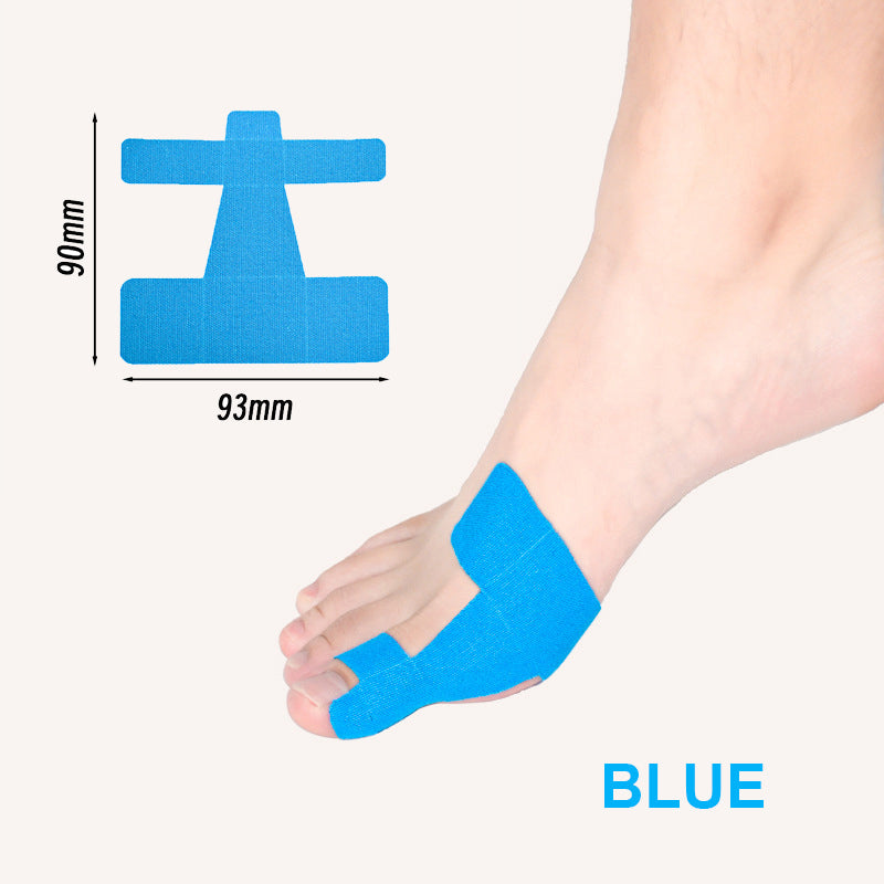 Pre-cut kinesiology tape for bunion correction
